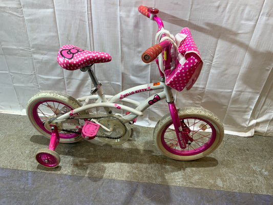 USED 16” Girl’s Hello Kitty BMX Training Wheels Bike