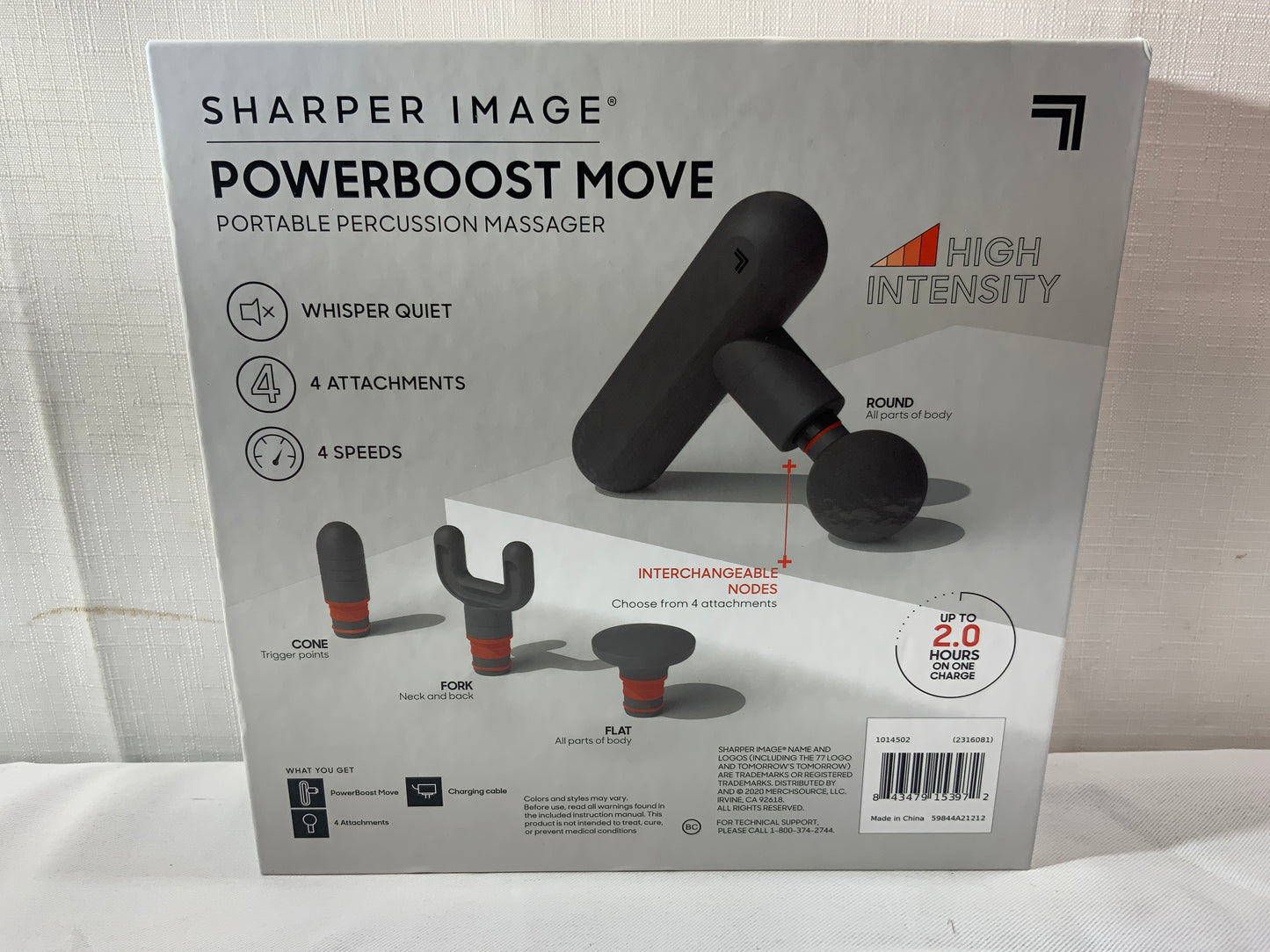 NEW Sharper Image POWERBOOST Move Portable Percussion Massager