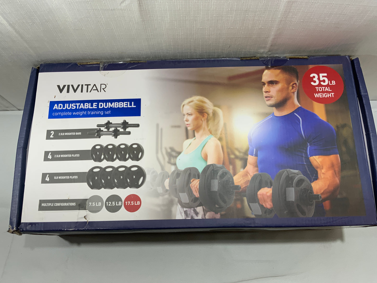 NEW Vivitar Adjustable Dumbbell Complete Weight Training Set