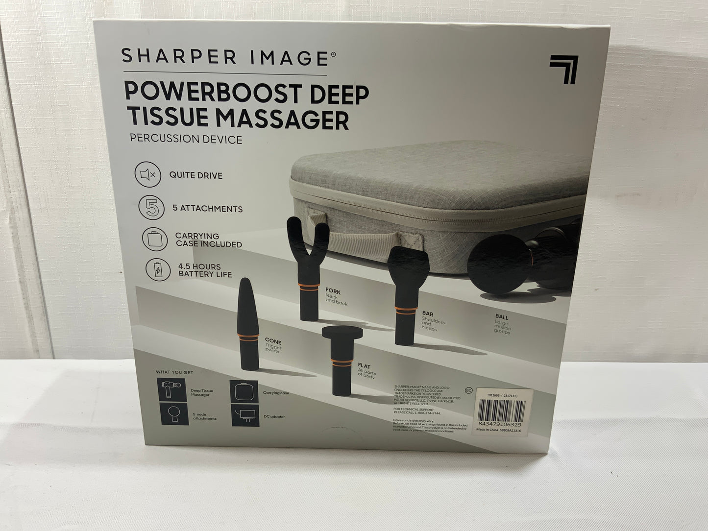 NEW Sharper Image PowerBooster Deep Tissue Massager Percussion Device